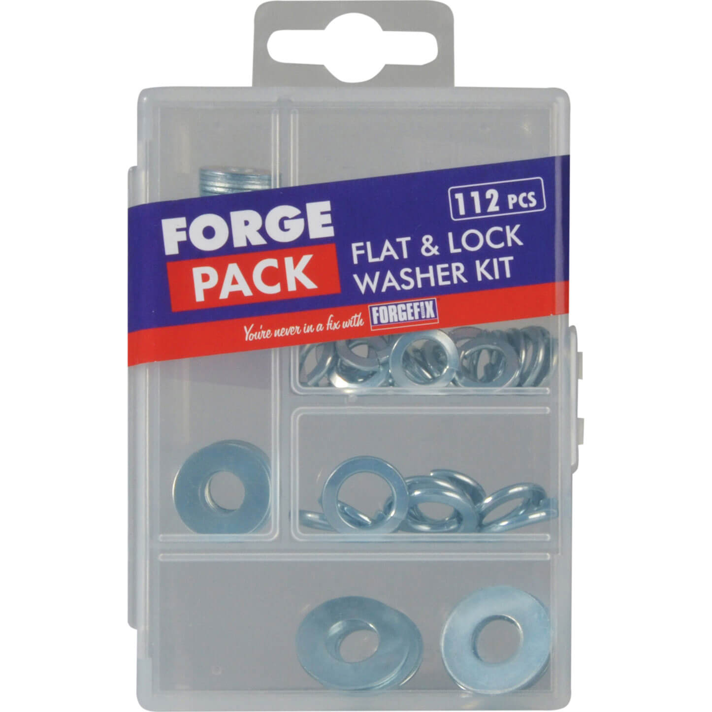 Photo of Forgefix Forge Pack 112 Piece Flat Washer Assortment Metric