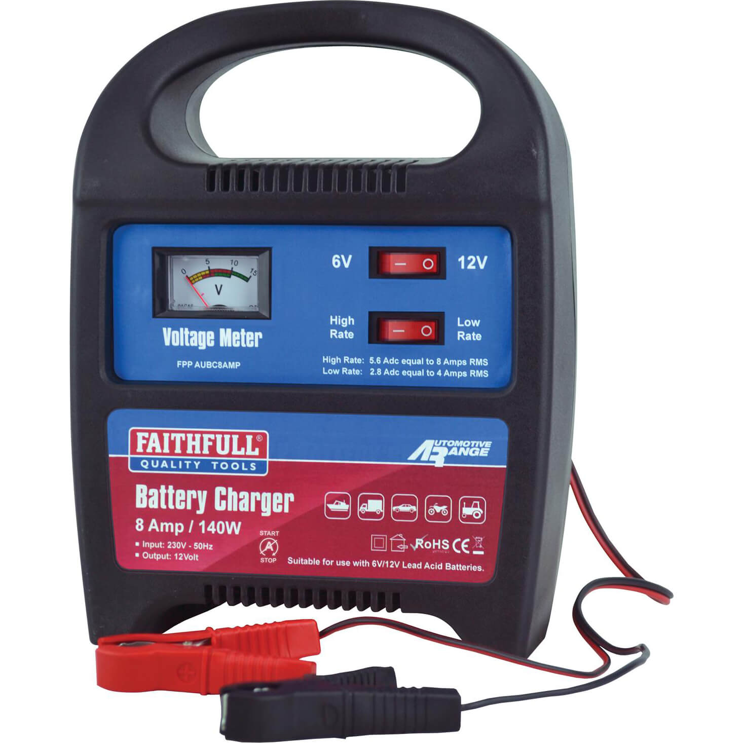 Photo of Faithfull Power Plus Automtove Battery Charger 6v Or 12v