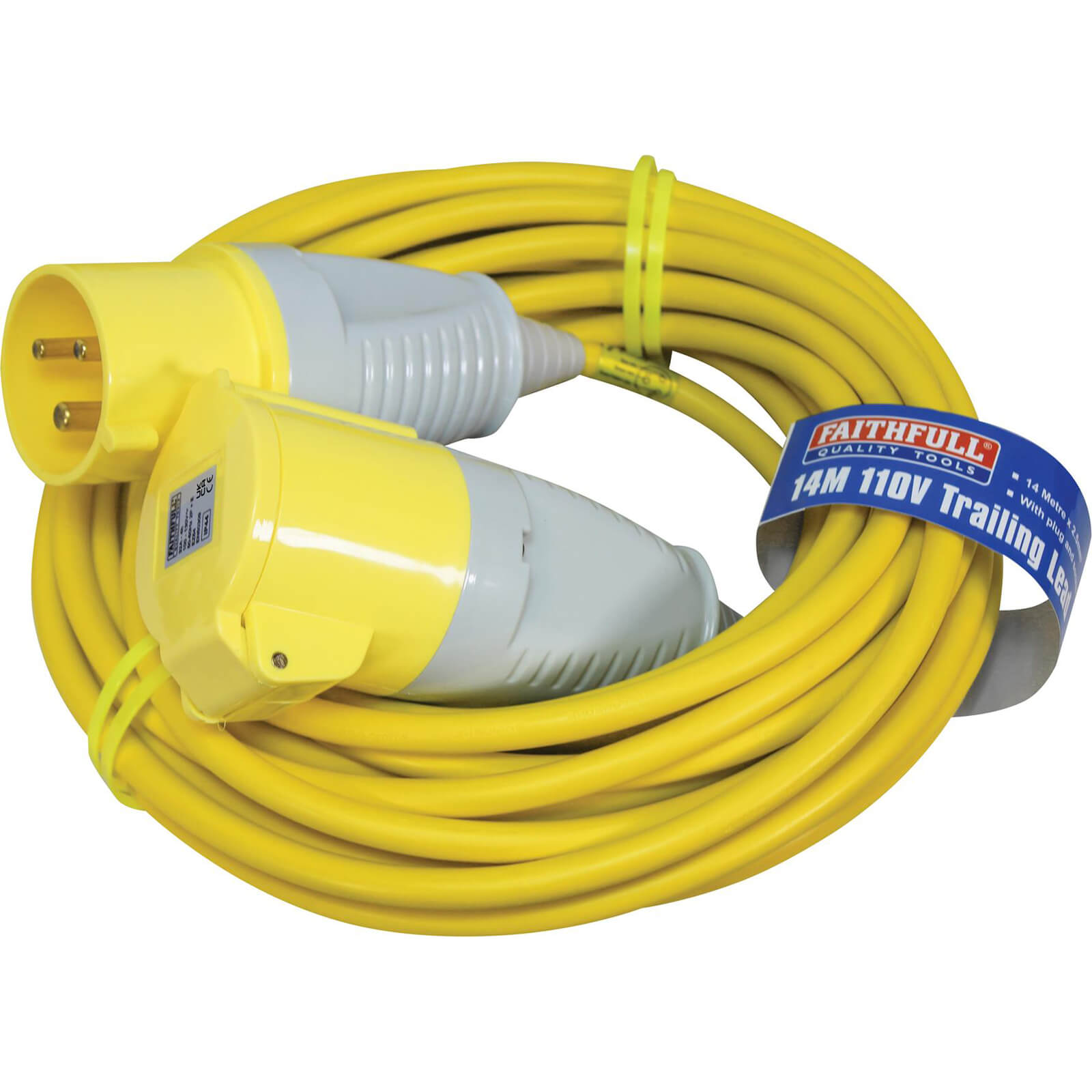 Photo of Sirius Extension Trailing Lead 16 Amp Heavy Duty Yellow Cable 110v