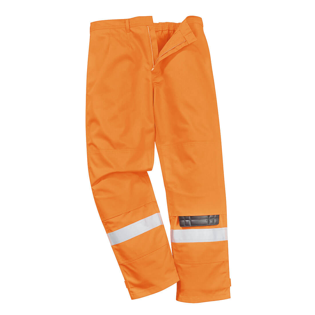 Photo of Biz Flame Plus Mens Flame Resistant Trousers Orange Medium 34