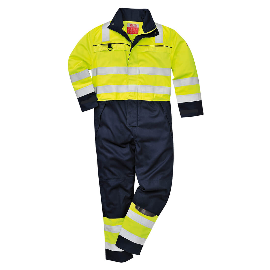 Photo of Biz Flame Hi Vis Multi-norm Flame Resistant Coverall Yellow / Navy L