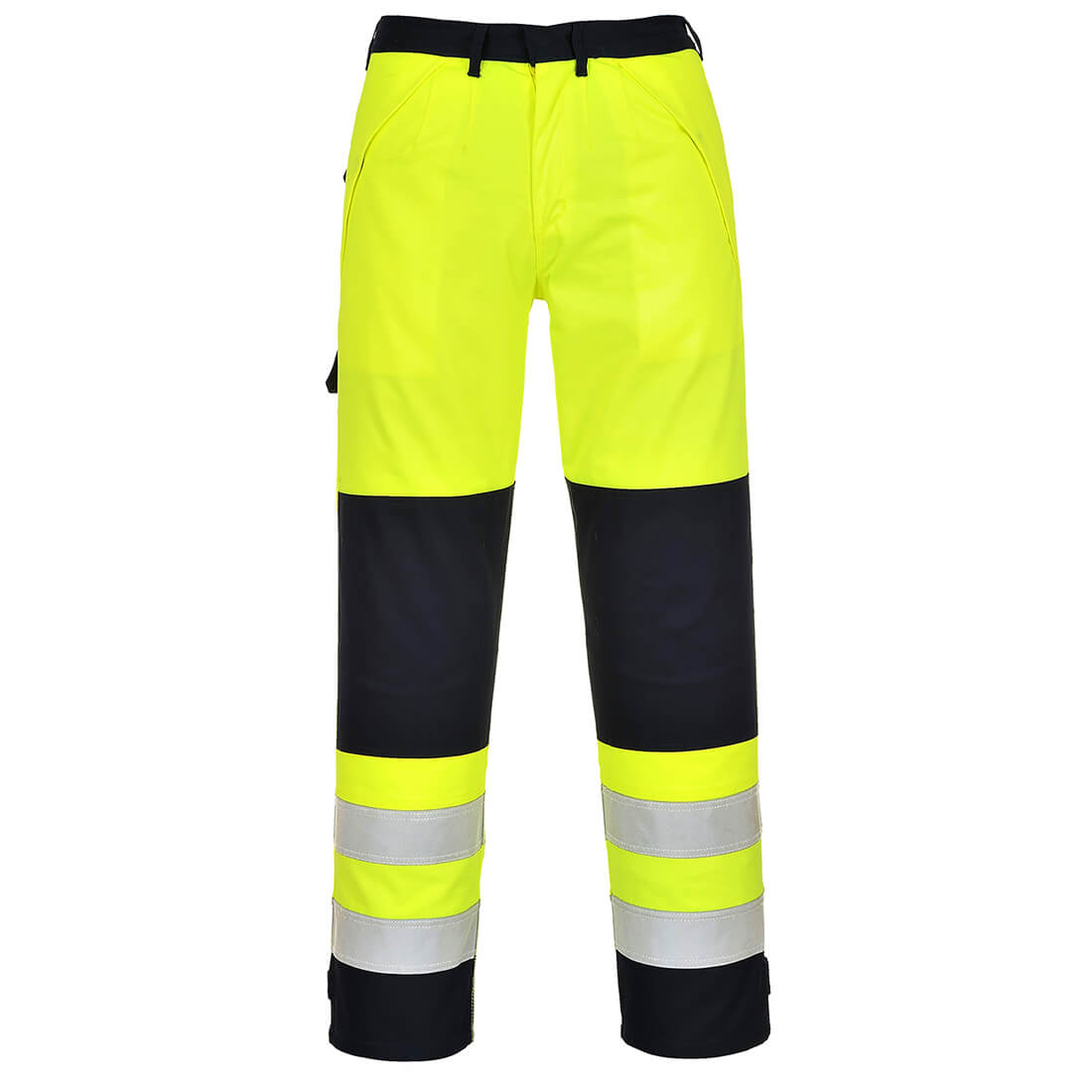 Photo of Biz Flame Hi Vis Multi-norm Flame Resistant Trousers Yellow / Navy M