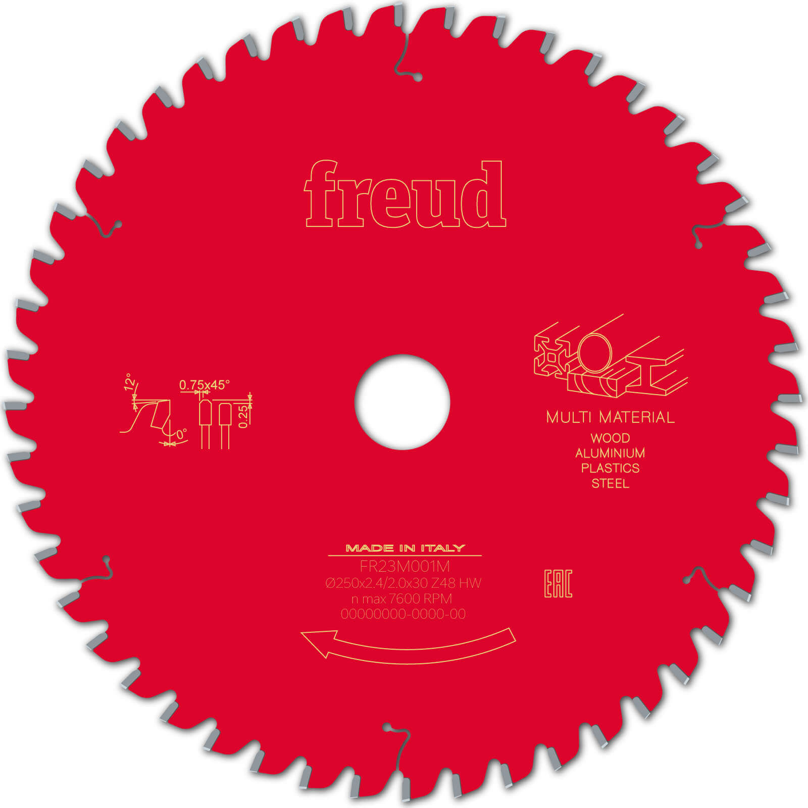 Photo of Freud Lp91m Multi Material Cutting Circular And Mitre Saw Blade 250mm 48t 30mm