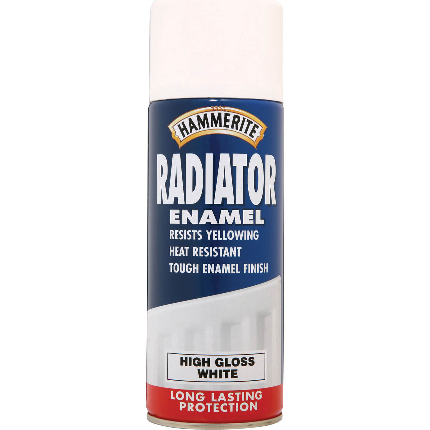 Photo of Hammerite Radiator Enamel Aerosol Paint Gloss White 400ml