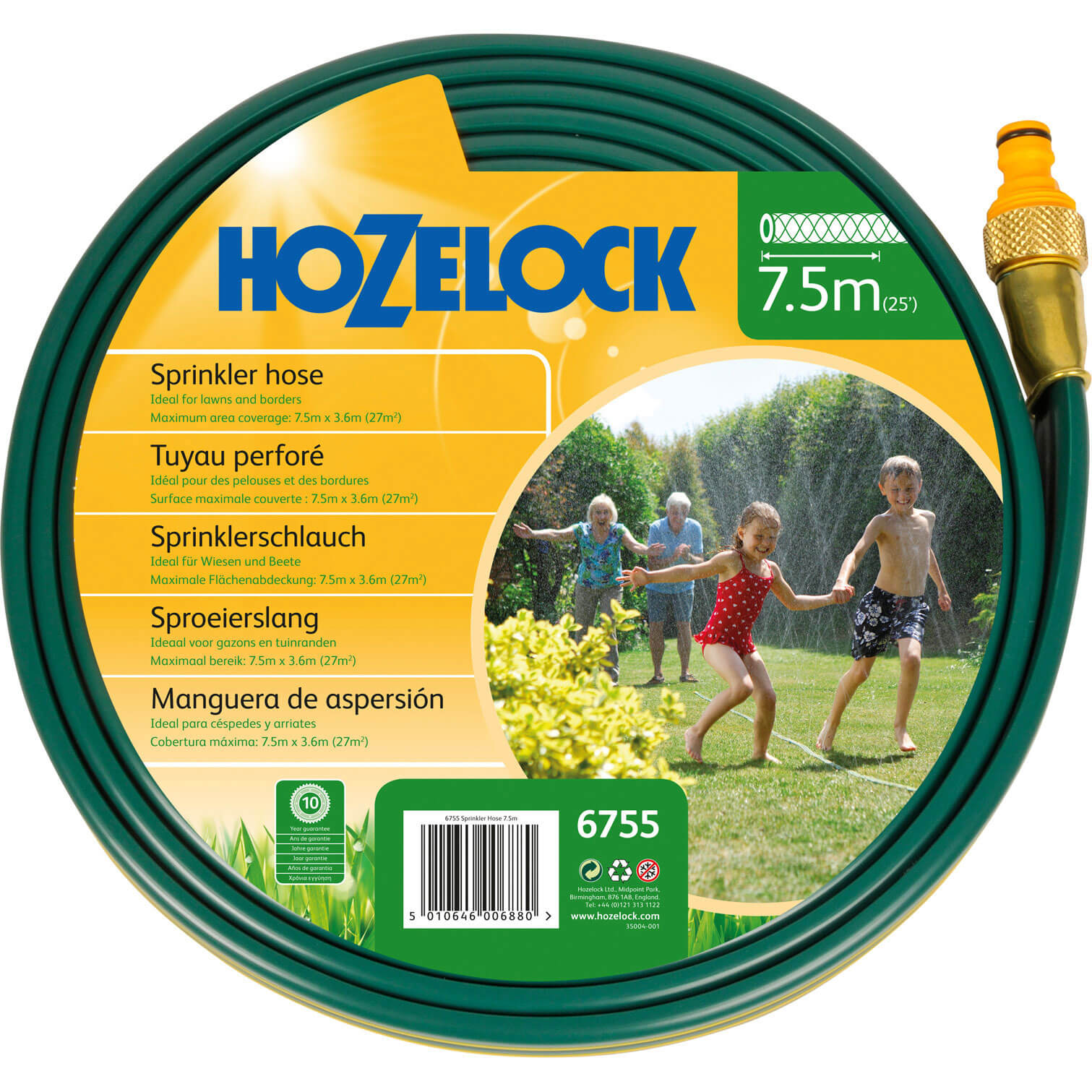 Photo of Hozelock Flat Water Sprinkler And Soaker Hose Pipe 7.5m