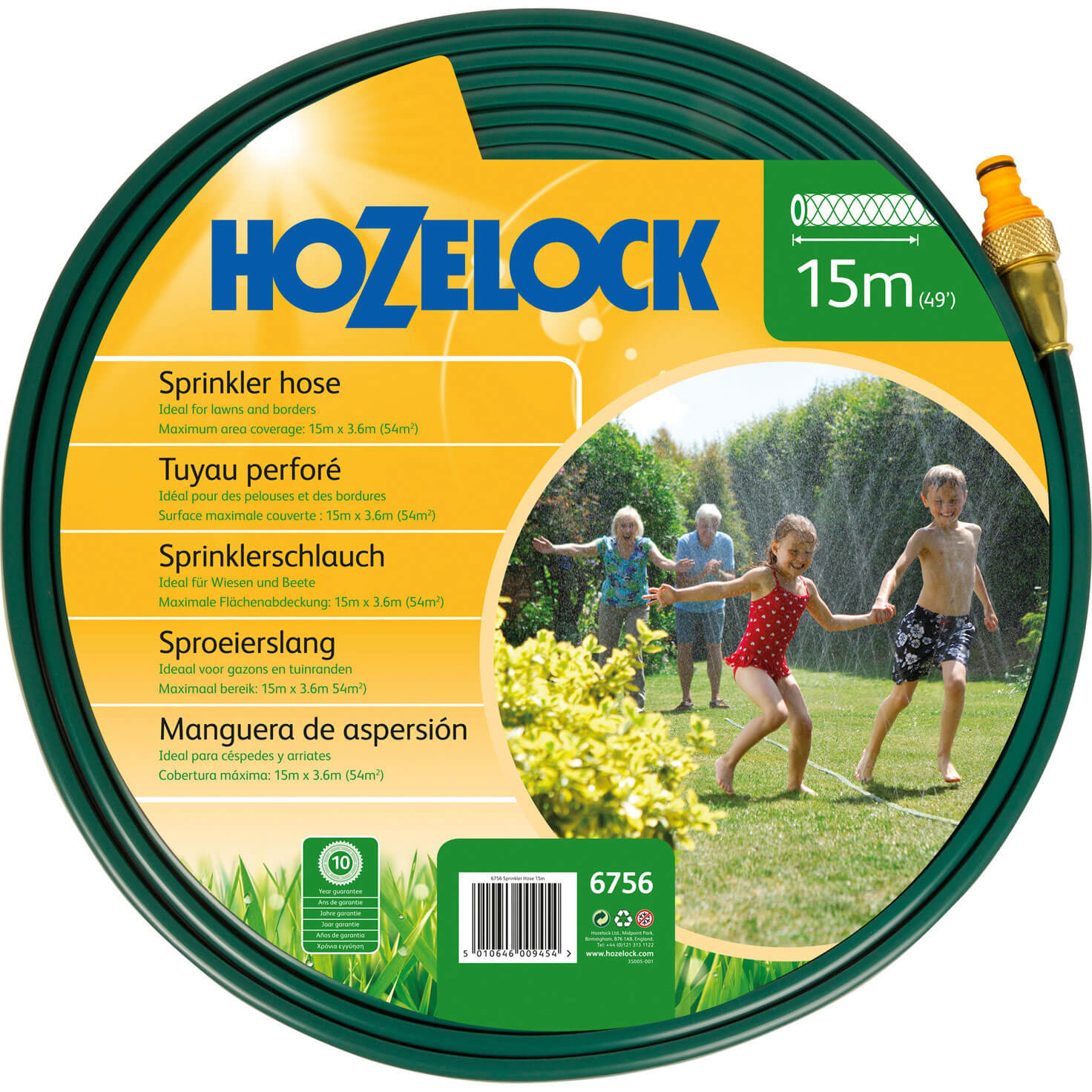 Photo of Hozelock Flat Water Sprinkler And Soaker Hose Pipe 15m