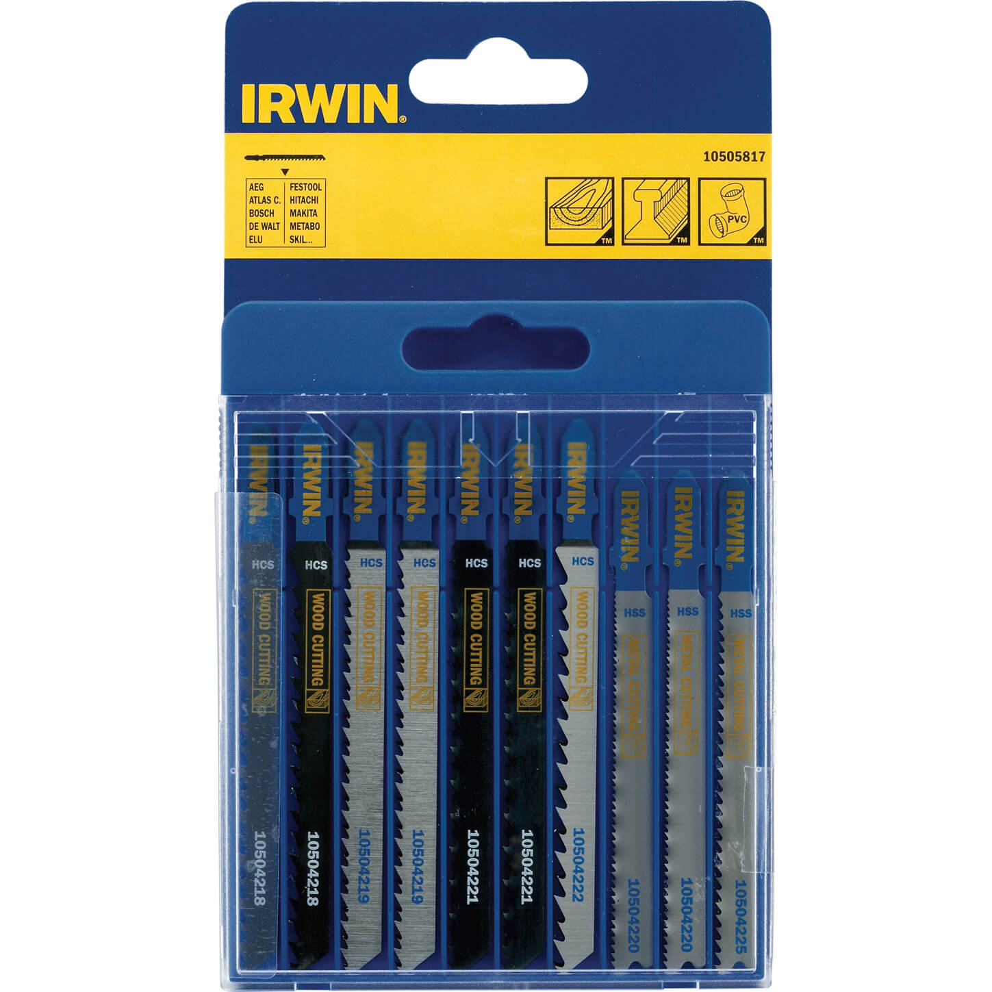 Photo of Irwin 10 Piece Assorted T Shank Jigsaw Blade Set