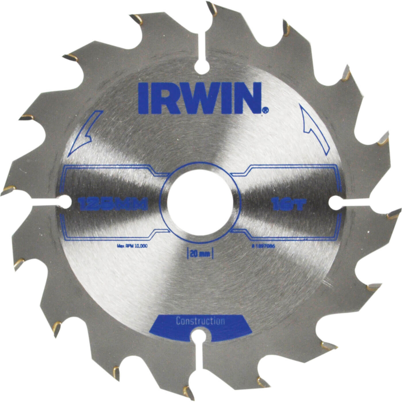 Photo of Irwin Atb Construction Circular Saw Blade 125mm 16t 20mm
