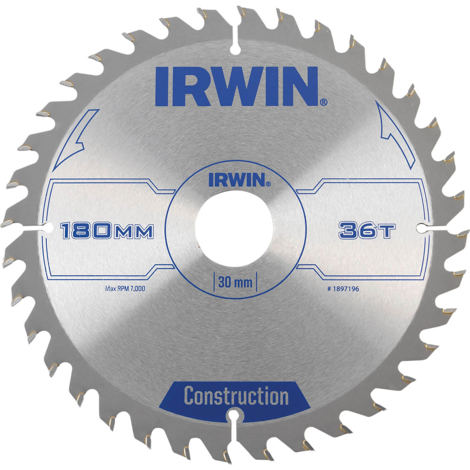 Photo of Irwin Atb Construction Circular Saw Blade 180mm 36t 30mm