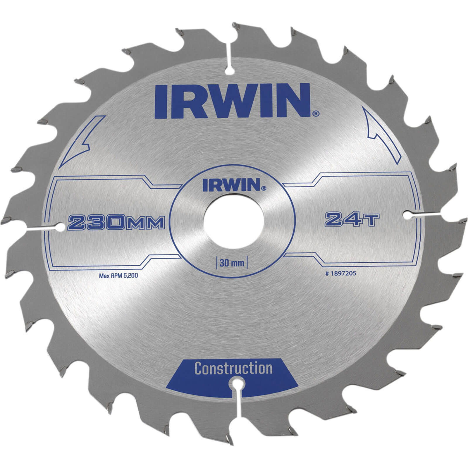 Photo of Irwin Atb Construction Circular Saw Blade 230mm 24t 30mm