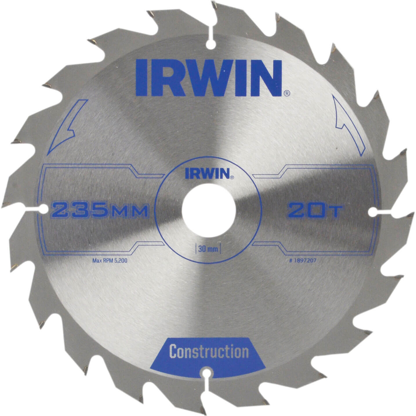 Photo of Irwin Atb Construction Circular Saw Blade 230mm 20t 30mm