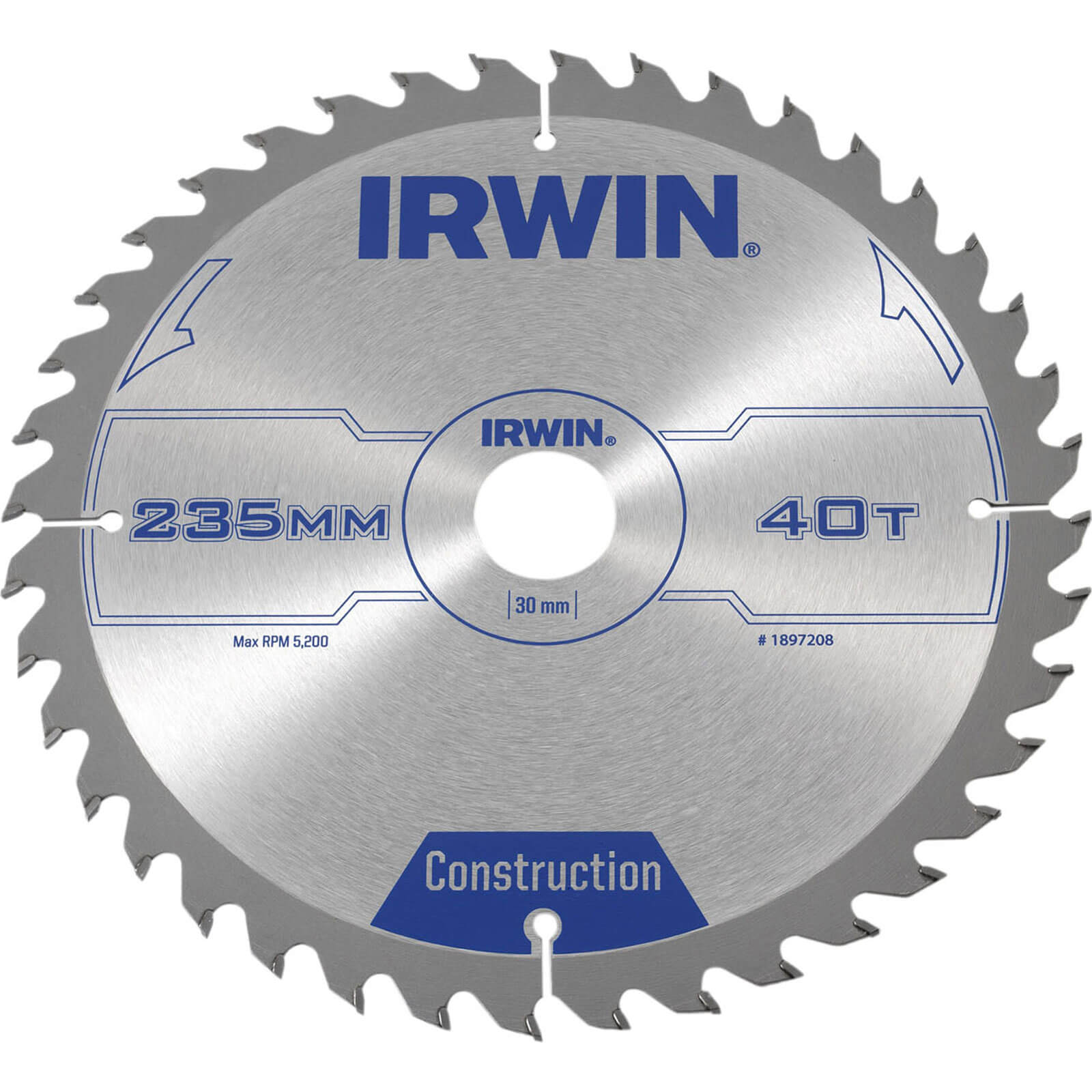 Photo of Irwin Atb Construction Circular Saw Blade 235mm 40t 30mm