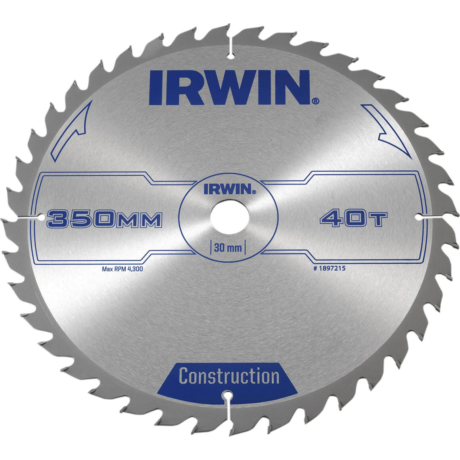 Photo of Irwin Atb Construction Circular Saw Blade 350mm 40t 30mm