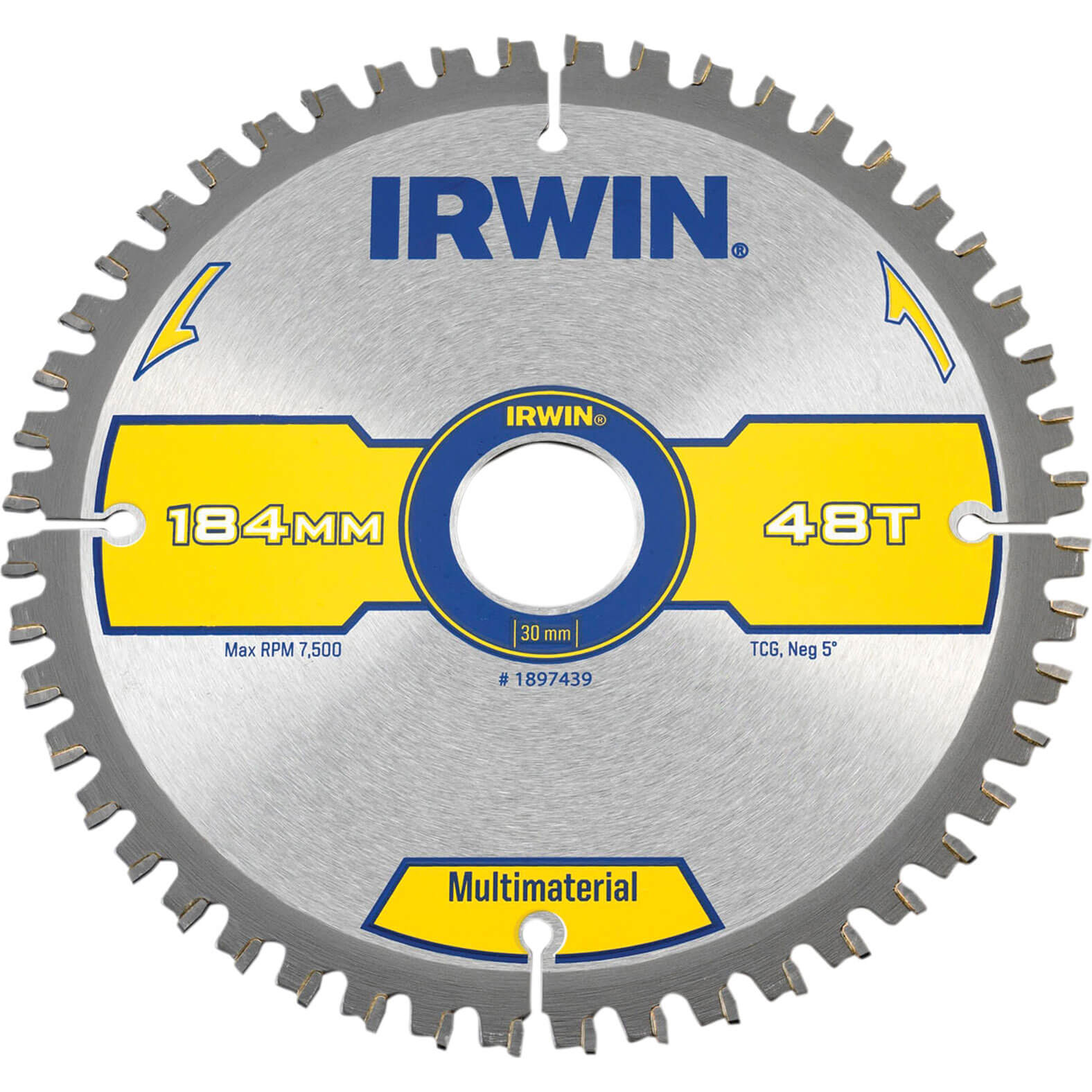 Photo of Irwin Multi Material Circular Saw Blade 184mm 48t 30mm