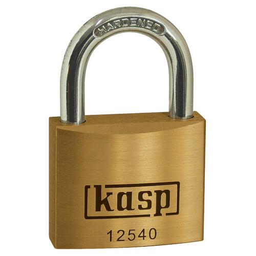 Photo of Kasp 125 Series Premium Brass Padlock 40mm Standard