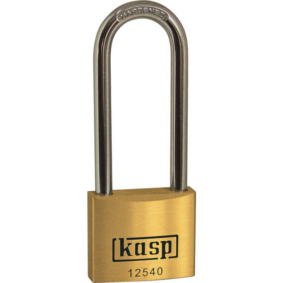 Photo of Kasp 125 Series Premium Brass Padlock Keyed Alike 40mm Extra Long 25401