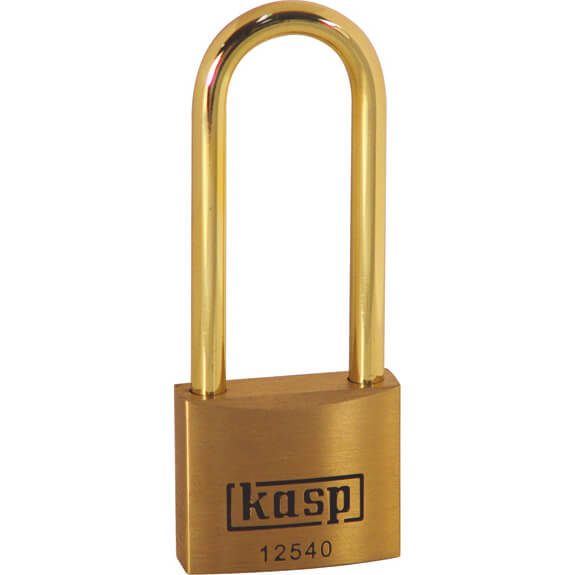 Photo of Kasp 125 Series Premium Brass Padlock Brass Shackle 40mm Extra Long