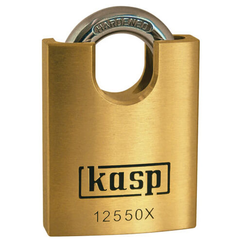 Photo of Kasp 125 Series Premium Brass Padlock Closed Shackle 50mm Standard