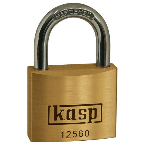 Photo of Kasp 125 Series Premium Brass Padlock Keyed Alike 60mm Standard 25601