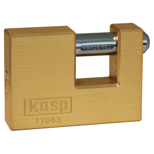 Photo of Kasp 170 Series Brass Shutter Padlock 63mm Standard