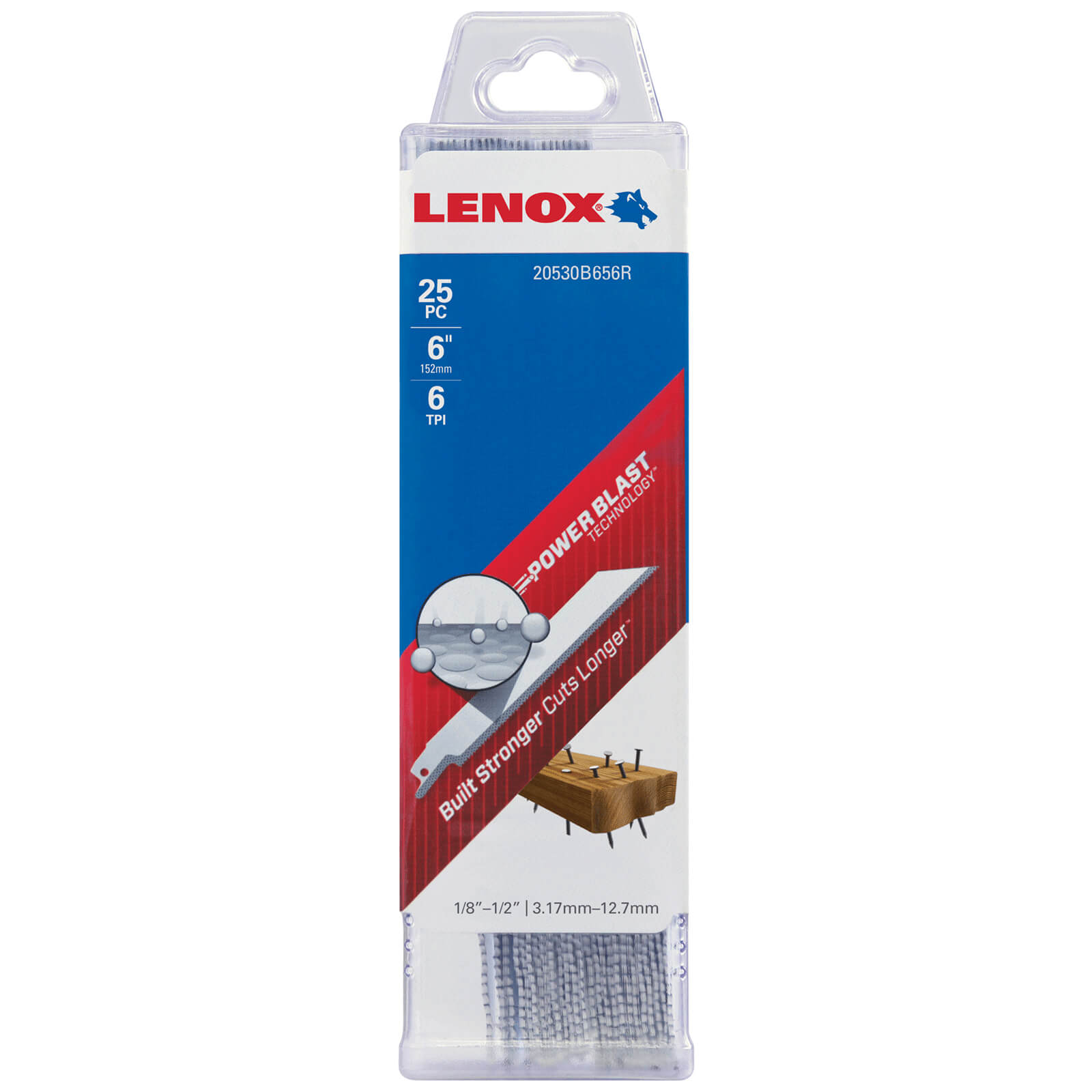 Photo of Lenox 6tpi Nail Embedded Wood Cutting Reciprocating Saw Blades 152mm Pack Of 25
