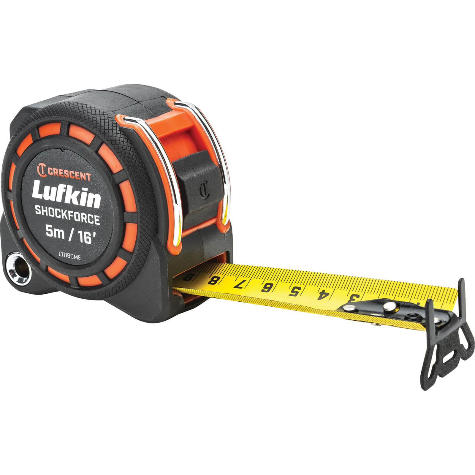 Photo of Crescent Lufkin Shockforce Dual Sided Tape Measure Imperial & Metric 16ft / 5m 30mm