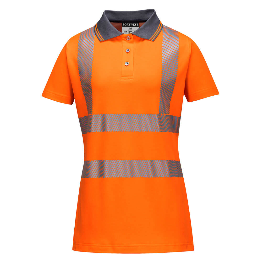 Photo of Portwest Ladies Class 2 Hi Vis Polo Shirt Orange Xl