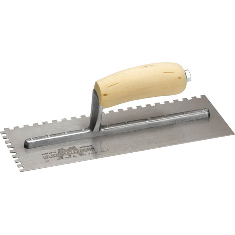 Photo of Marshalltown Notched Serrated Plasterers Trowel 1/4