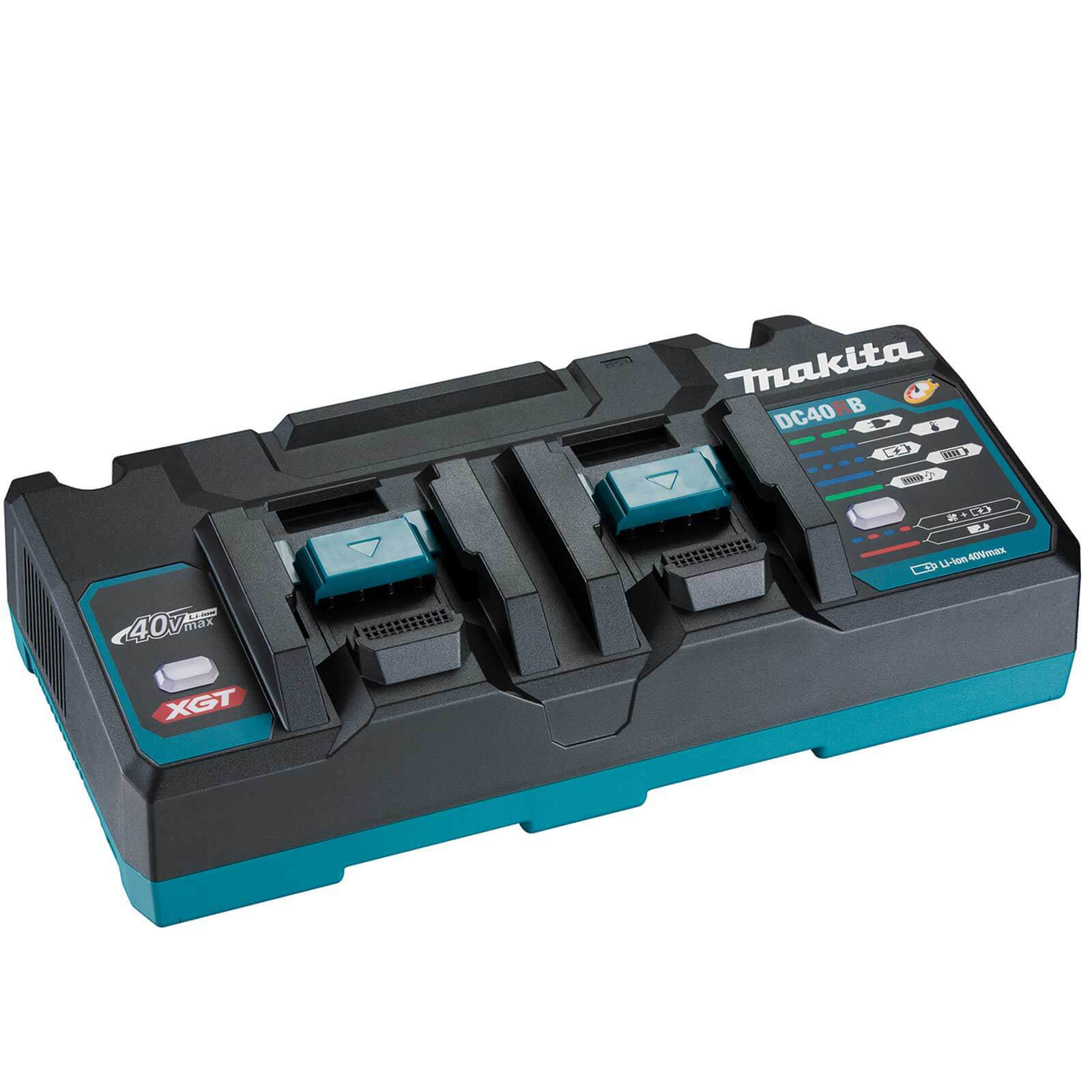 Photo of Makita Dc40rb Xgt 40v Max Twin Port Battery Fast Charger 110v