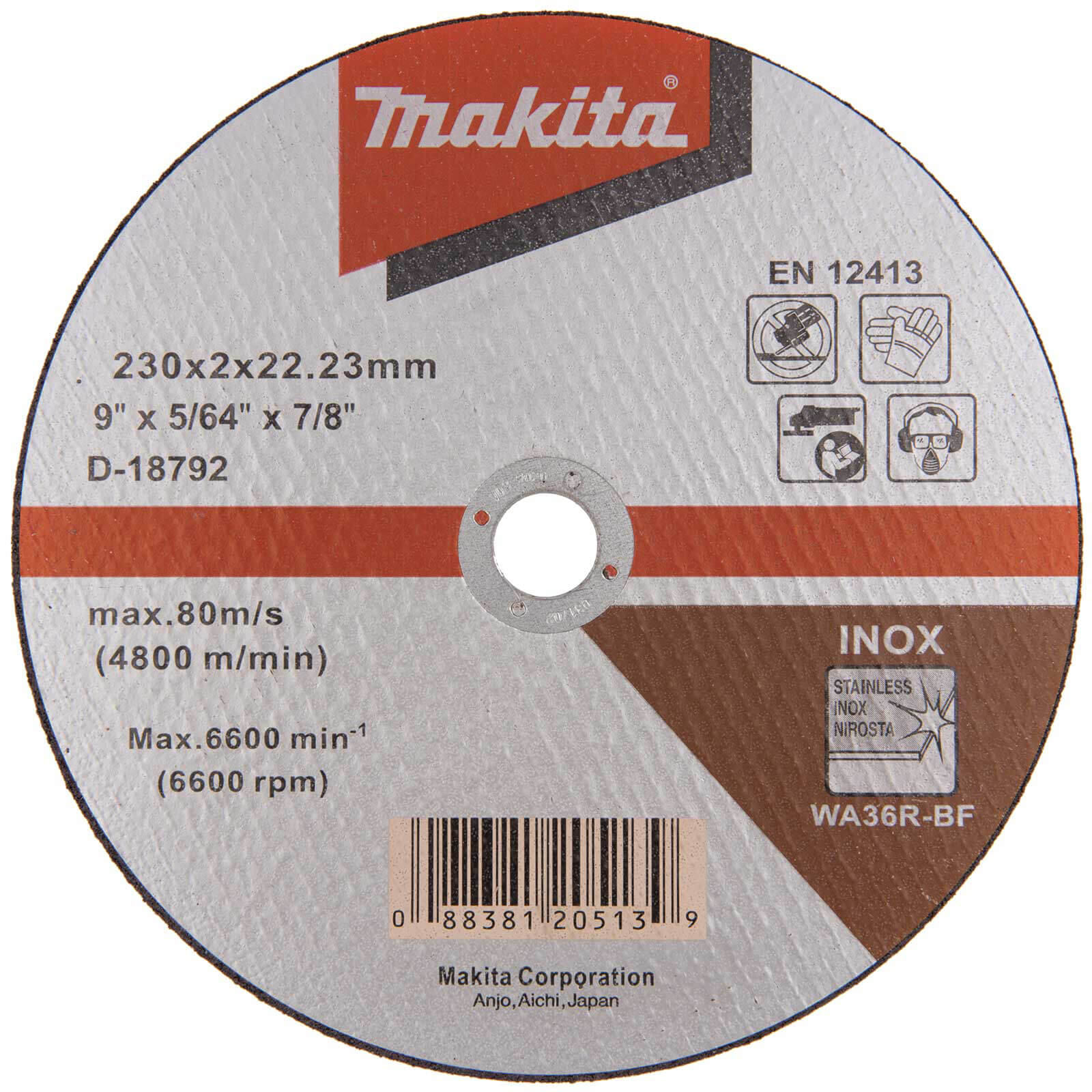 Photo of Makita Thin Inox Stainless Steel Cutting Disc 230mm 230mm