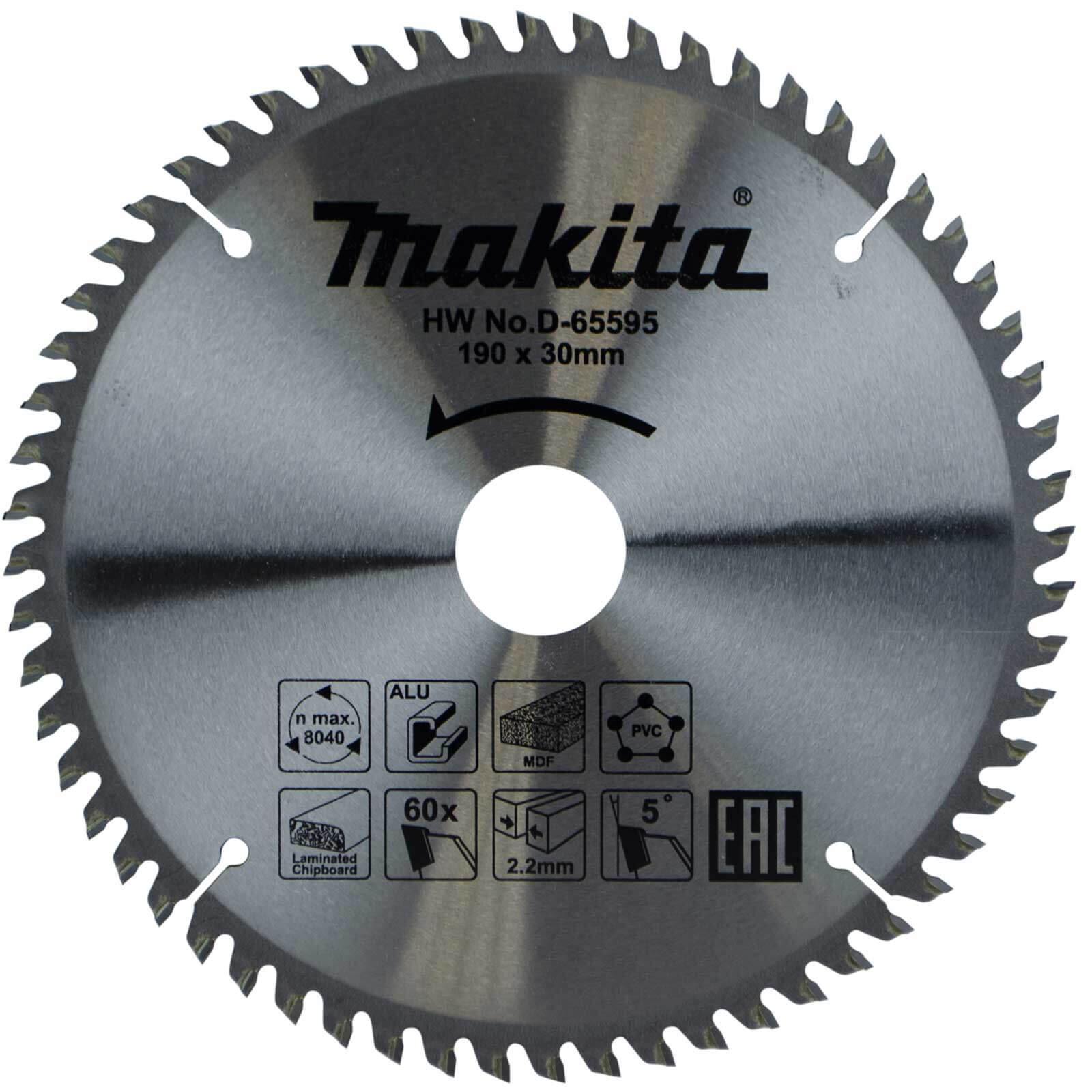 Photo of Makita Multi Purpose Circular Saw Blade 190mm 60t 30mm