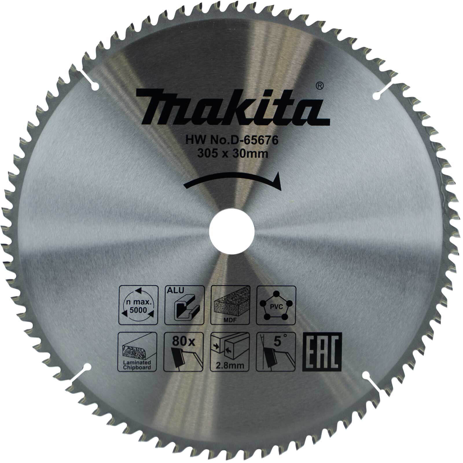 Photo of Makita Multi Purpose Circular Saw Blade 305mm 80t 30mm