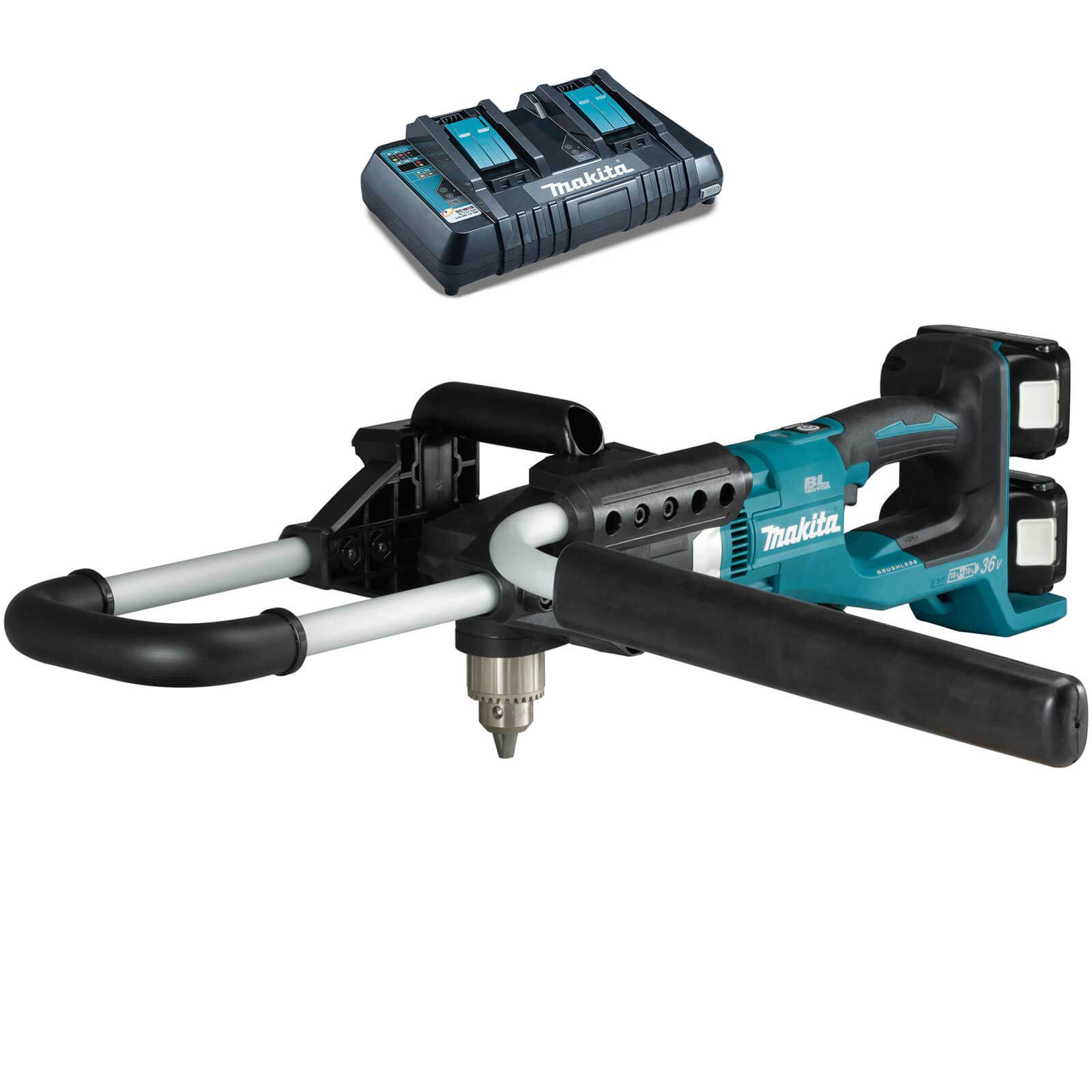 Photo of Makita Ddg460 18v Lxt Cordless Brushless Earth Auger 2 X 5ah Li-ion Charger No Case