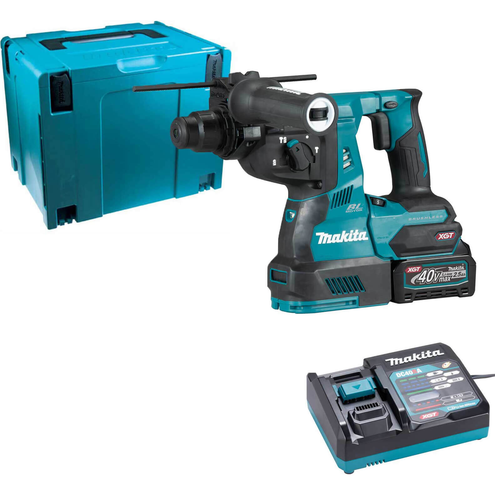 Makita DLM530 Twin 18v LXT Cordless Brushless Lawnmower 530mm 4 x