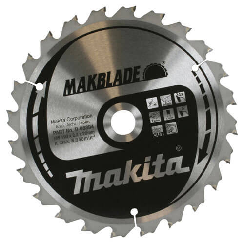 Photo of Makita Makblade Wood Cutting Circular Saw Blade 216mm 24t 30mm
