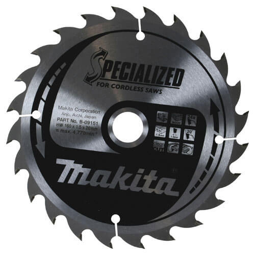 Photo of Makita Specialized Cordless Wood Cutting Saw Blade 165mm 56t 20mm