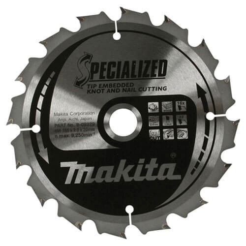 Photo of Makita Specialized Knot And Nail Cutting Saw Blade 235mm 20t 30mm
