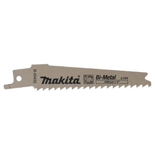 Photo of Makita Bi-metal Reciprocating Wood Cutting Blades 100mm Pack Of 5