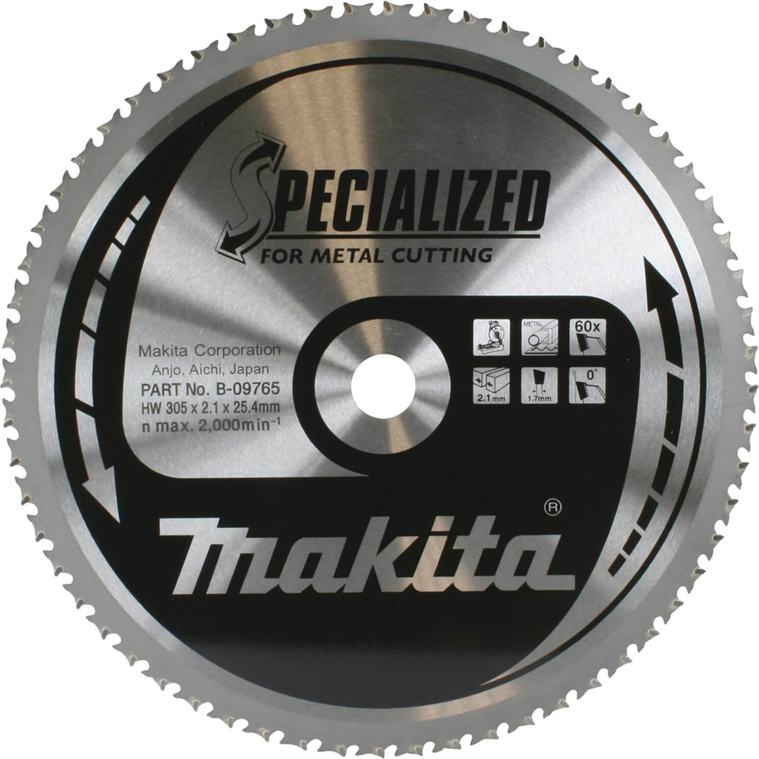 Photo of Makita Specialized Metal Cutting Saw Blade 305mm 60t 25.4mm