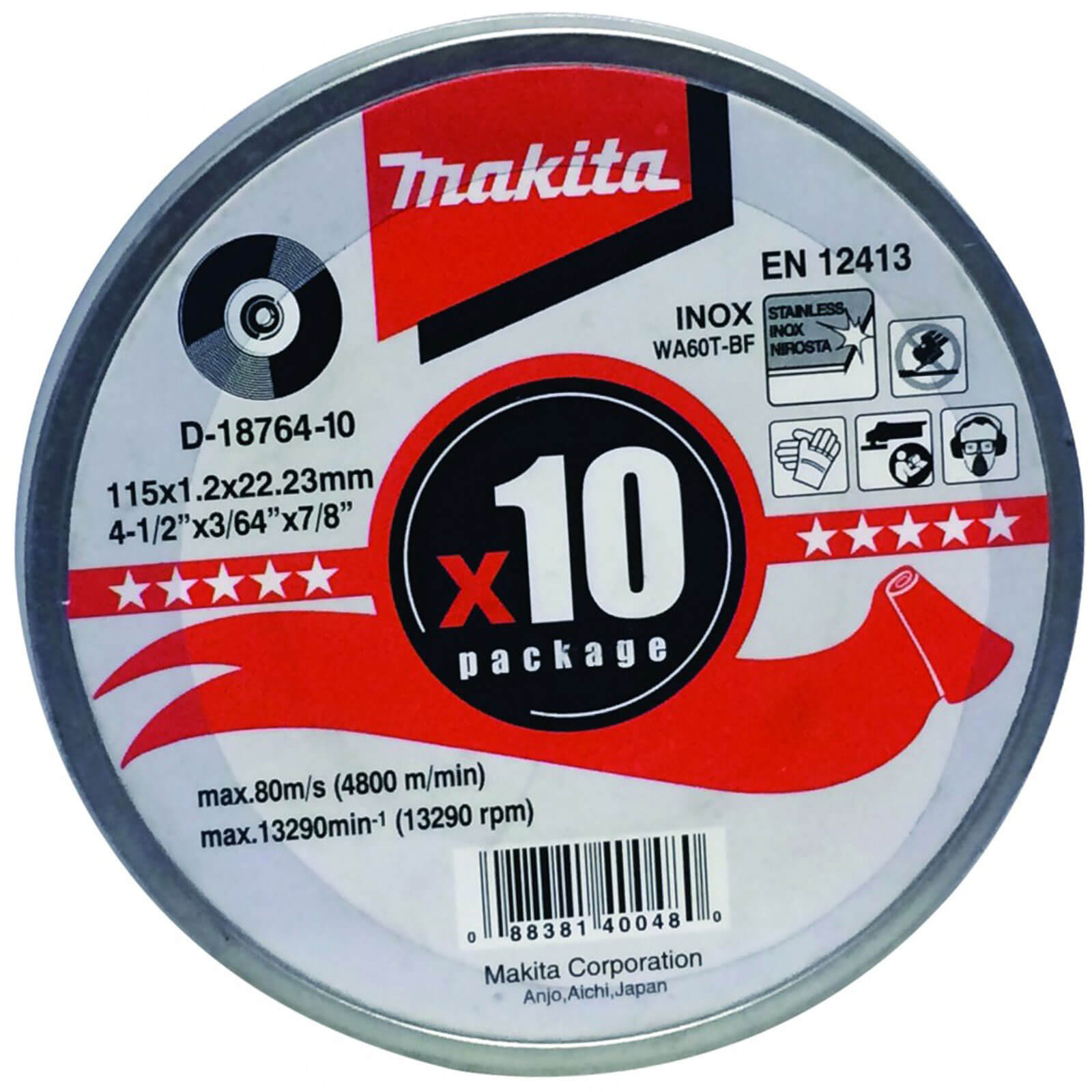 Photo of Makita Ultra Thin Metal Cutting Disc 115mm Pack Of 10