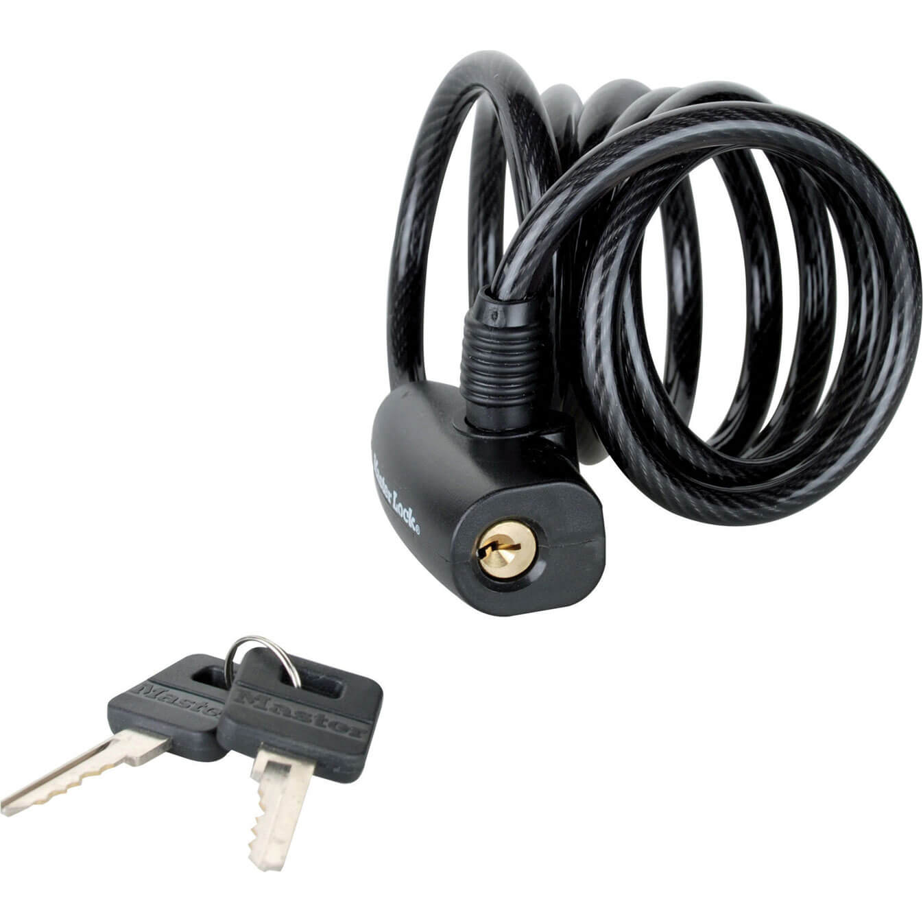 Photo of Master Lock Self Coiling Keyed Cable Lock 8mm 1800mm