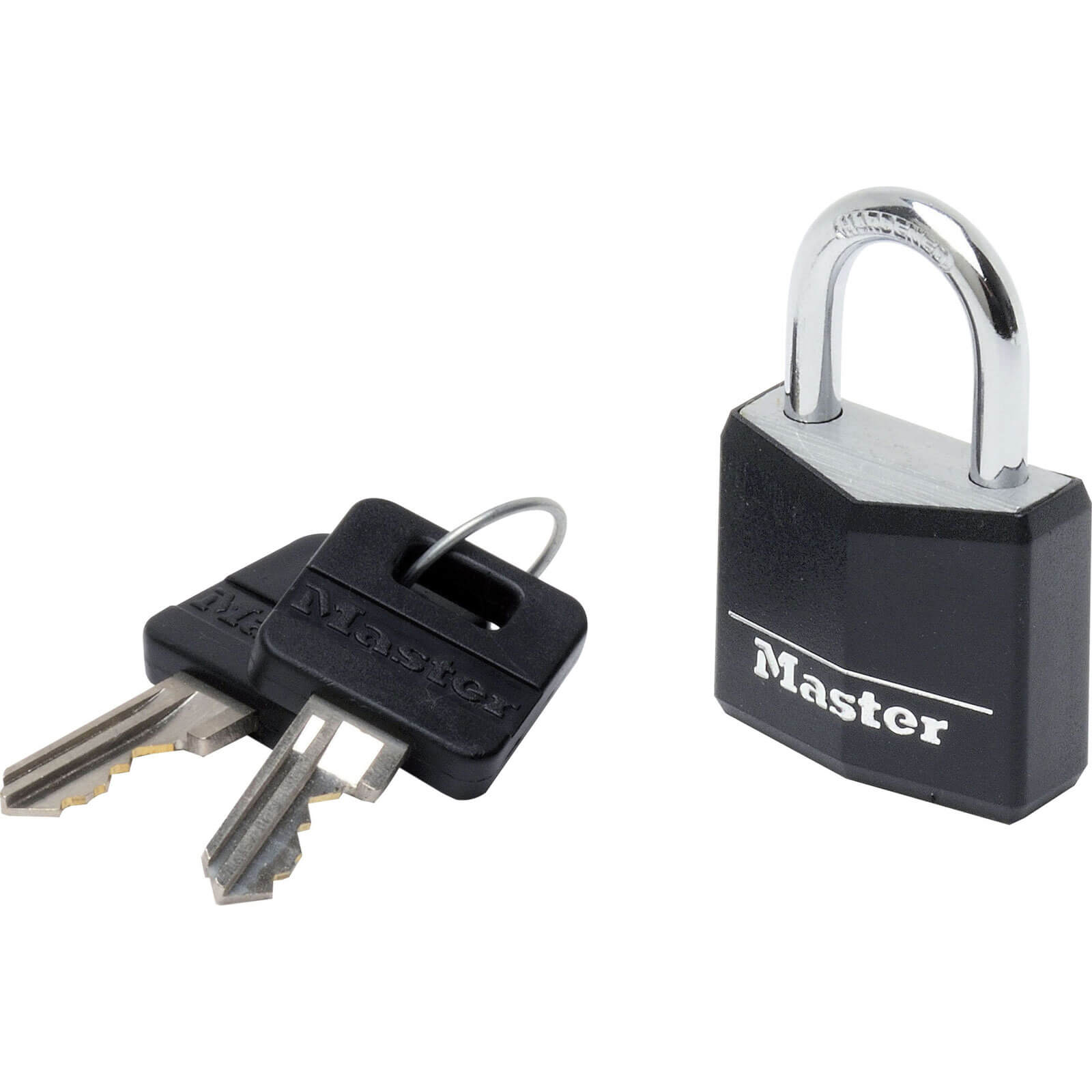 Photo of Masterlock Aluminium Vinyl Padlock 30mm Black Standard