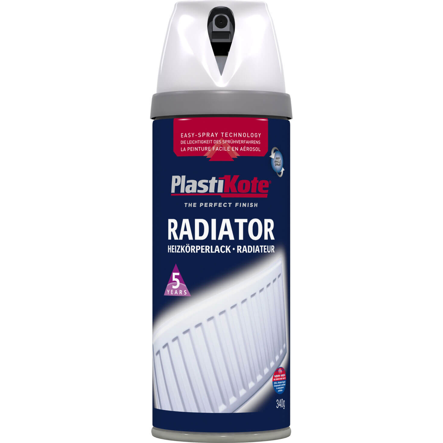 Photo of Plastikote Radiator Aerosol Spray Paint White 400ml
