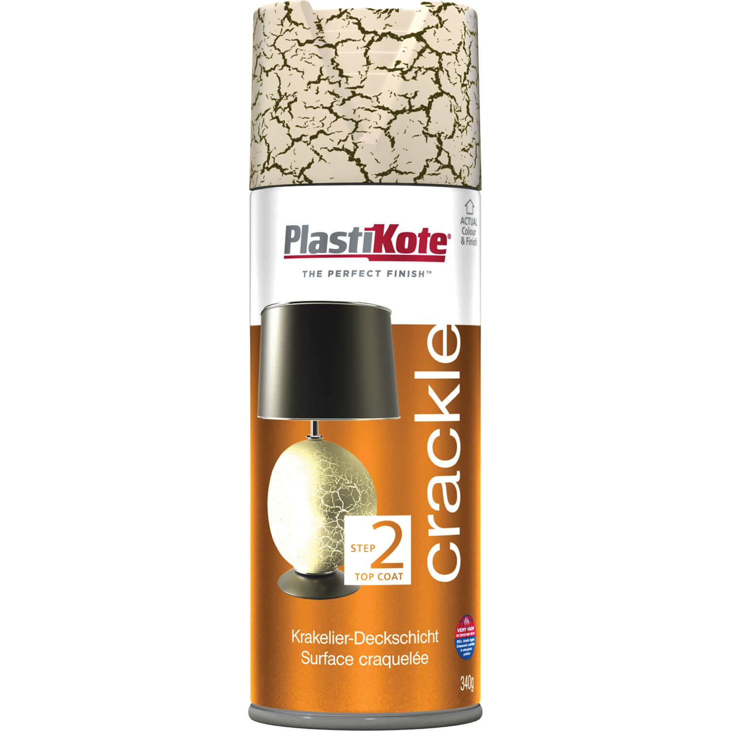 Photo of Plastikote Crackle Touch Aerosol Spray Paint Colony Cream 400ml