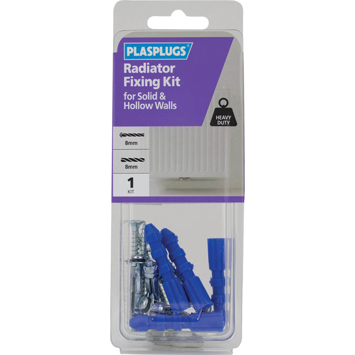 Photo of Plasplugs Radiator Fixing Kit For Solid And Hollow Walls