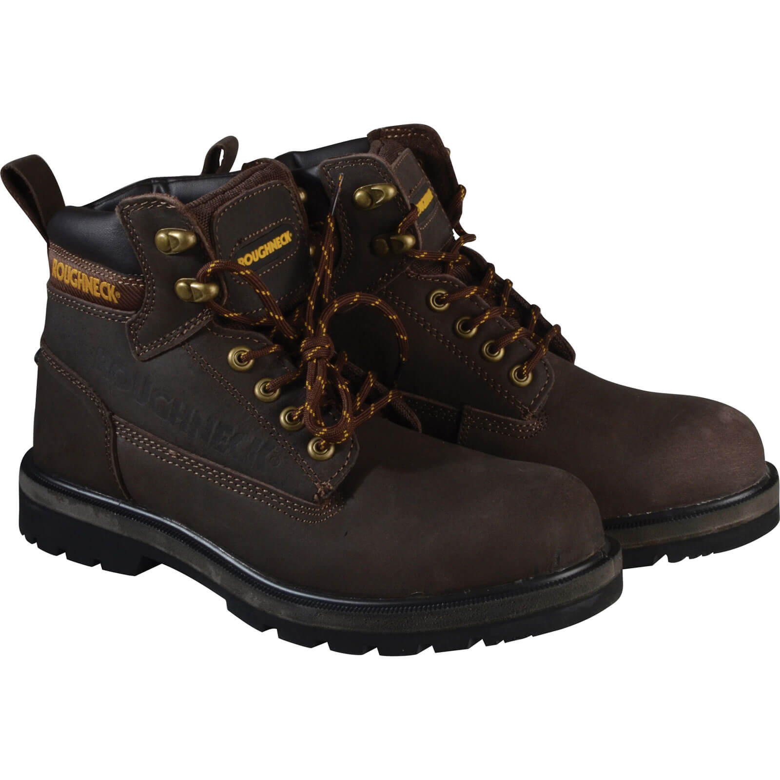 Photo of Roughneck Mens Tornado Safety Boots Dark Brown Size 12