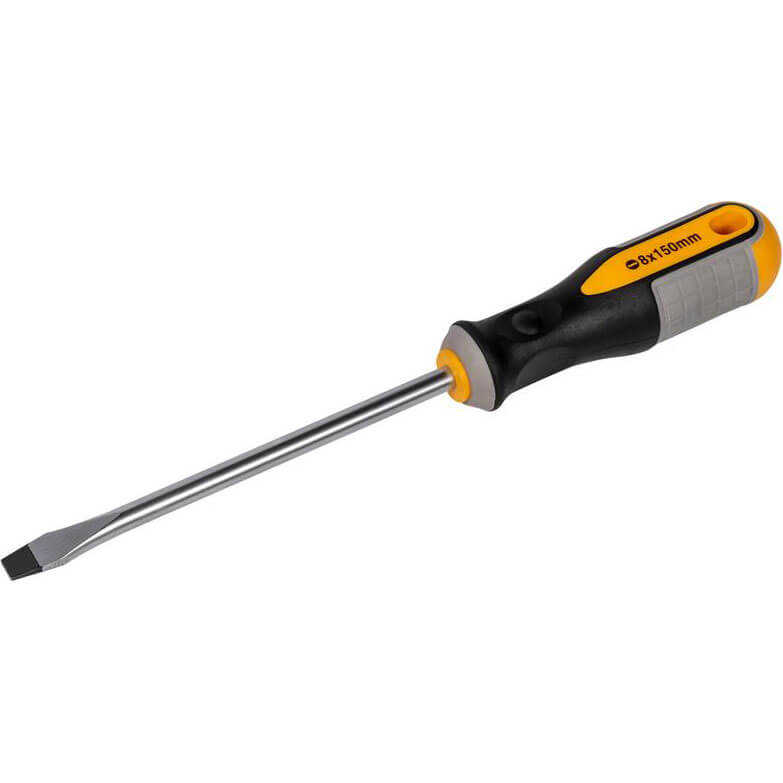 Photo of Roughneck Magnetic Flared Slotted Screwdriver 8mm 150mm