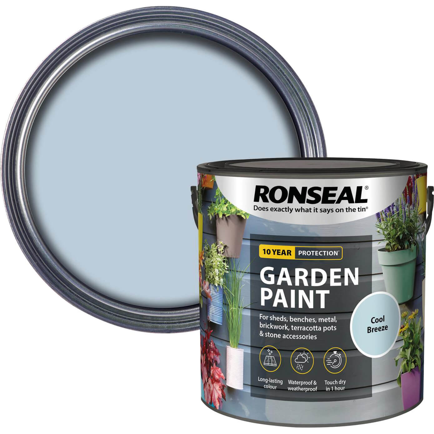 Photo of Ronseal General Purpose Garden Paint Cool Breeze 2.5l