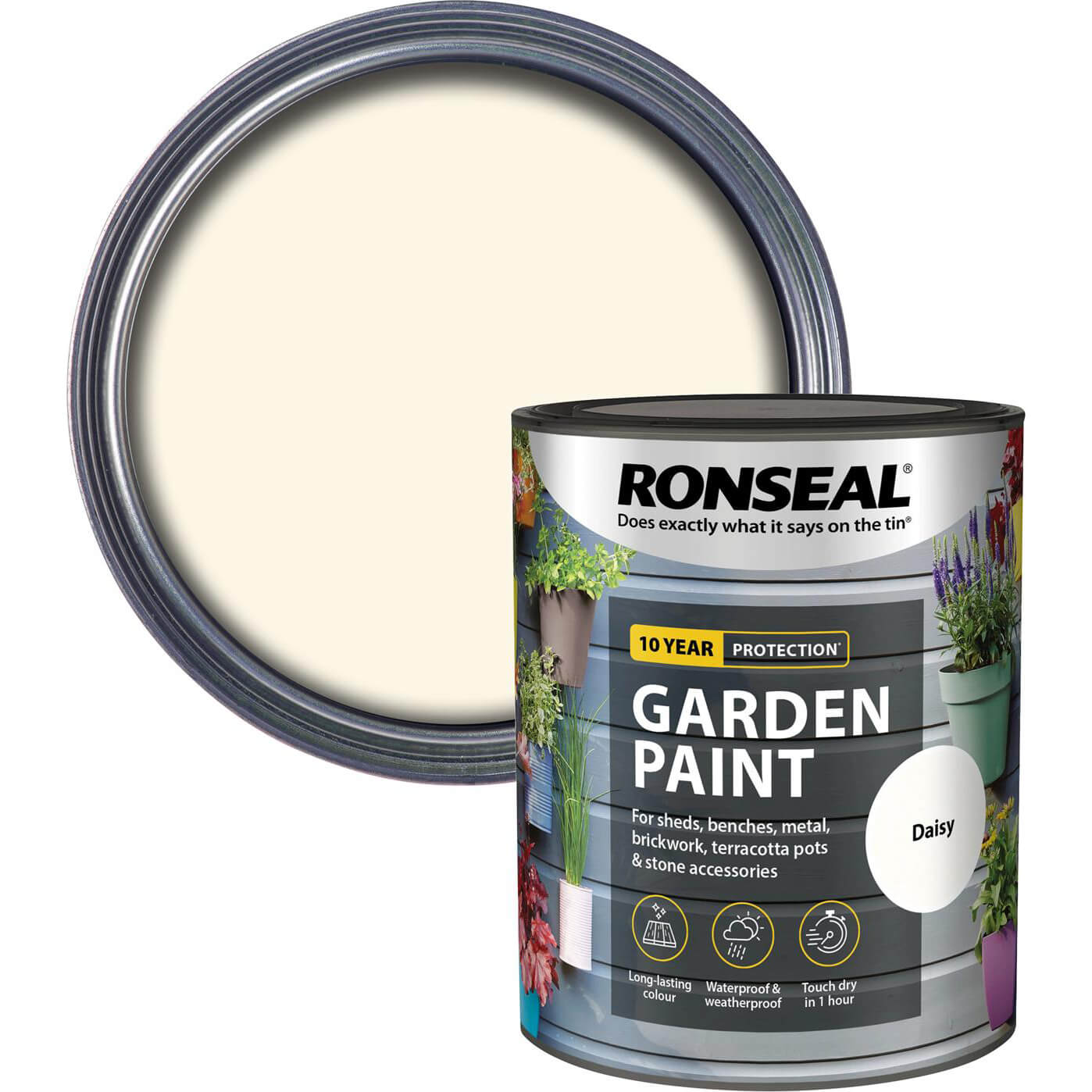 Photo of Ronseal General Purpose Garden Paint Daisy 750ml
