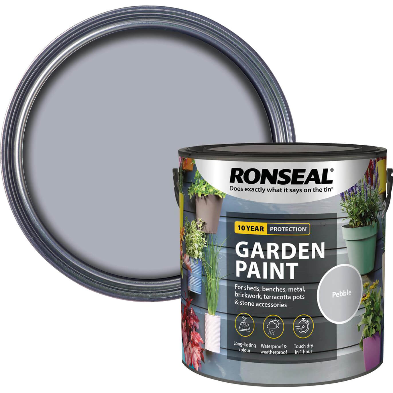 Photo of Ronseal General Purpose Garden Paint Pebble 2.5l